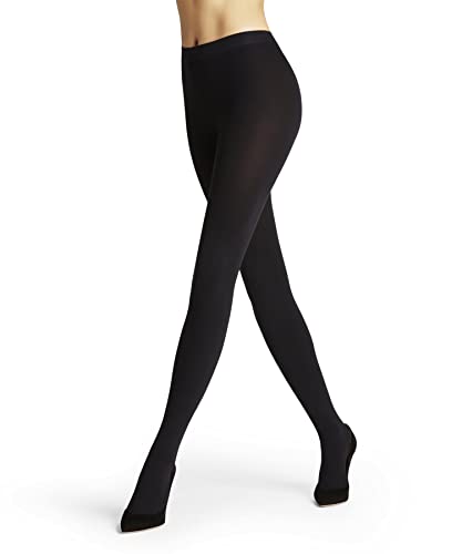 FALKE Damen Strumpfhose Warm Deluxe 80 DEN W TI Blickdicht einfarbig 1 Stück, Schwarz (Black 3009), S-M von FALKE