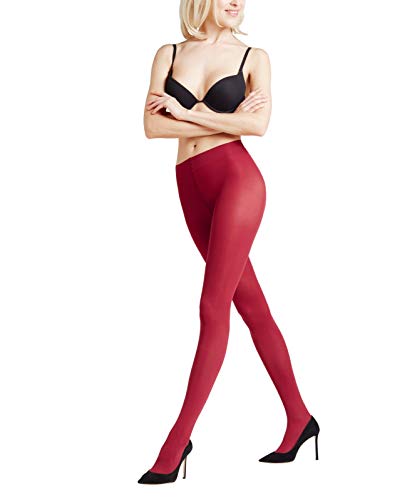 FALKE Damen Strumpfhosen Pure Matt 50 DEN, Semi-Blickdicht, Matt, 1 Stück, Rot (Ruby 8830), Größe: S von FALKE