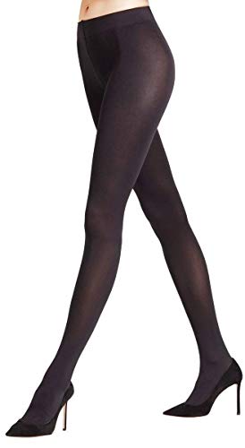 FALKE Damen Strumpfhose Seidenglatt 80 DEN W TI blickdicht einfarbig 1 Stück, Schwarz (Black 3009), S von FALKE