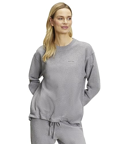 FALKE Damen Sweatshirt Basic Sweat Shirt W PU Baumwolle weich hautfreundlich 1 Stück, Grau (Grey-Heather 3757), M von FALKE