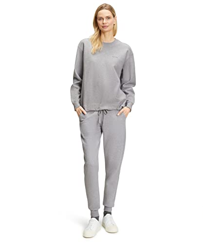 FALKE Damen Sweatshirt Basic Sweat Shirt W PU Baumwolle weich hautfreundlich 1 Stück, Grau (Grey-Heather 3757), XL von FALKE