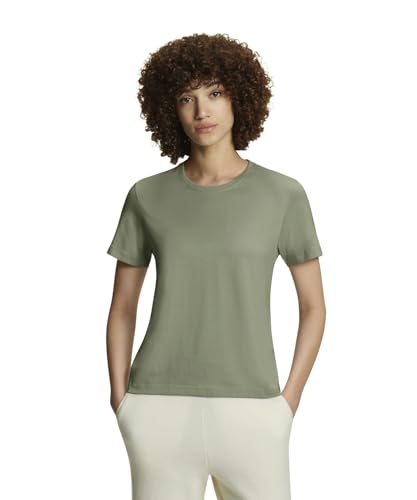 FALKE Damen T-Shirt Basic Modern W S/s Sh Baumwolle weich Kurzarm bequem sehr leicht 1 Stück, Grün Frosty Grey 7180, XS von FALKE