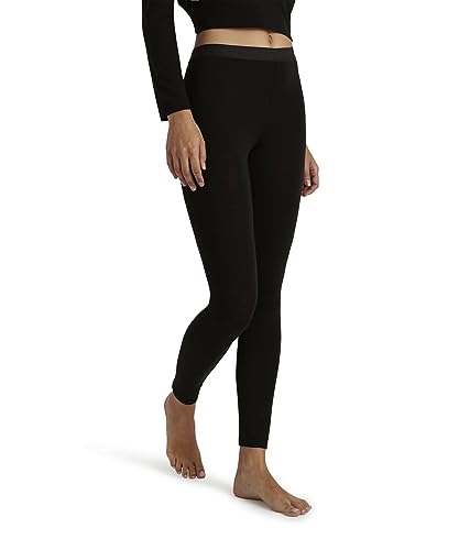 FALKE Damen Unterwäsche Daily ClimaWool Long W Ti Wolle Lyocell schnelltrocknend 1 Stück, Schwarz Black 3000, XL von FALKE