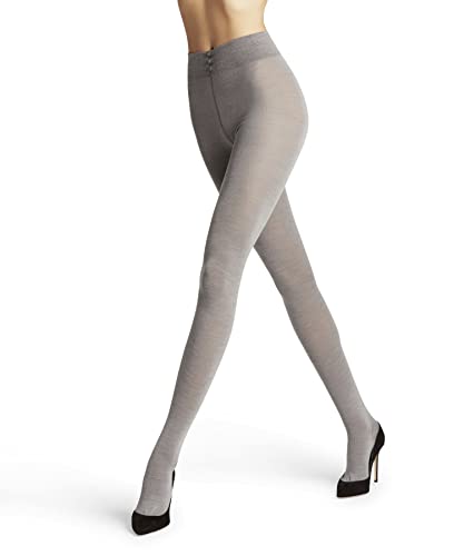 FALKE Damen Strumpfhose Softmerino W TI Wolle einfarbig 1 Stück, Grau (Light Grey Melange 3830), 42-44 von FALKE