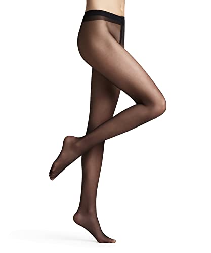 FALKE Damen Strumpfhose Lunelle 8 DEN W Ti ultra-transparent einfarbig 1 Stück, Schwarz Black 3009, M von FALKE
