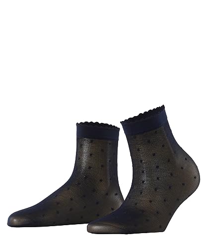 FALKE Damen Socken Dot 15 DEN W SO transparent gemustert 1 Paar, Blau (Marine 6179), 39-42 von FALKE