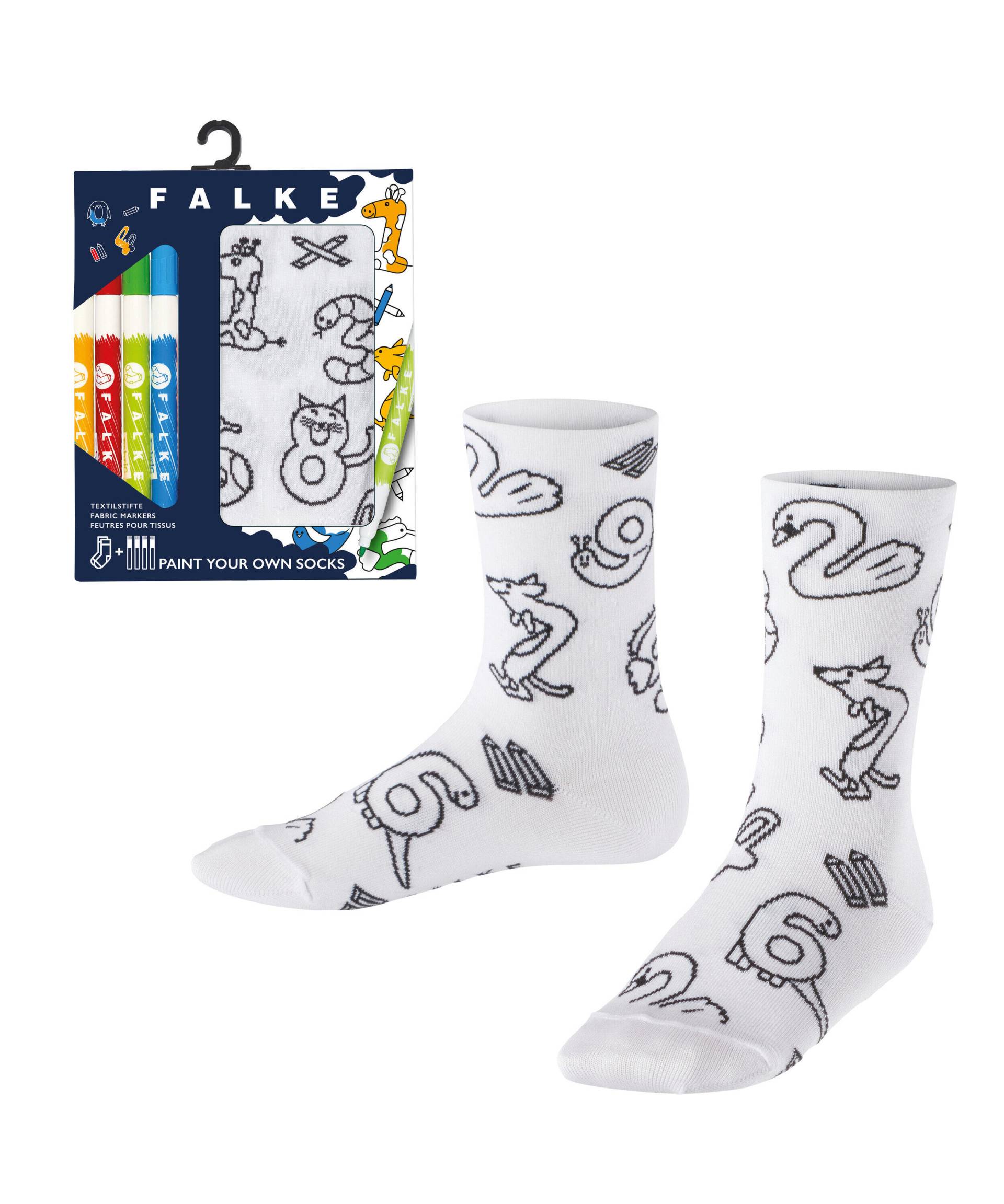 FALKE - FALKE Animal Number Paint Set Kinder white - Gr. - 36.5 von FALKE