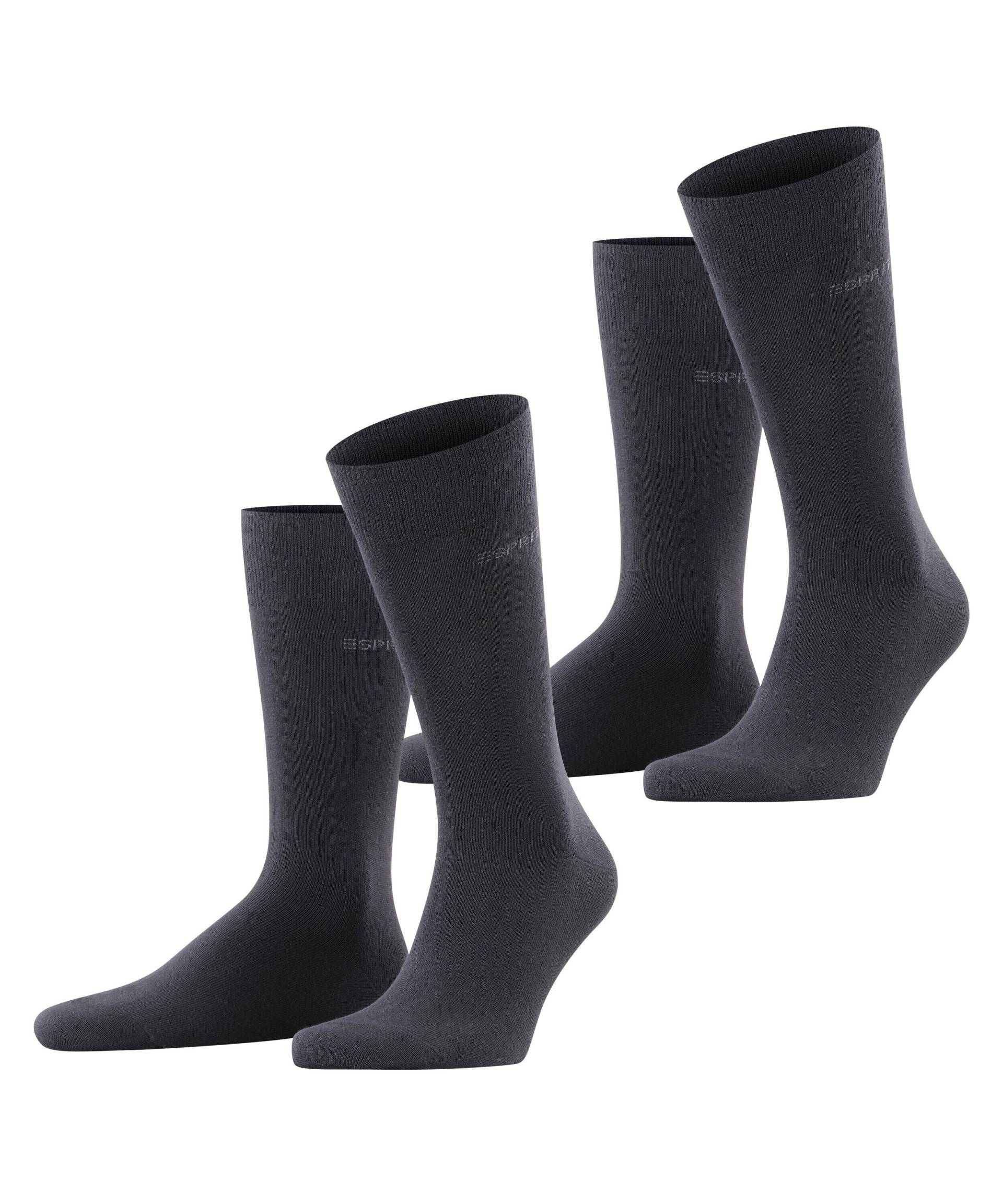 ESPRIT socks & tights - Esprit Basic Uni 2-Pack Herren black - Gr. - 44.5 von ESPRIT socks & tights