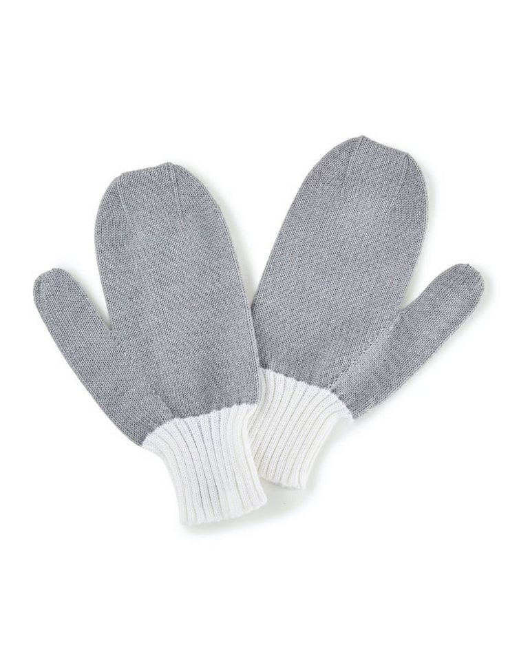 FALKE Fäustlinge Winterhandschuhe - warm und soft weiss/grau Damen/Herren 1 Paar von FALKE