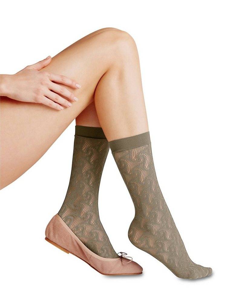 FALKE Feinkniestrümpfe Turning Page (1-Paar) mit grafischer allover Musterung von FALKE