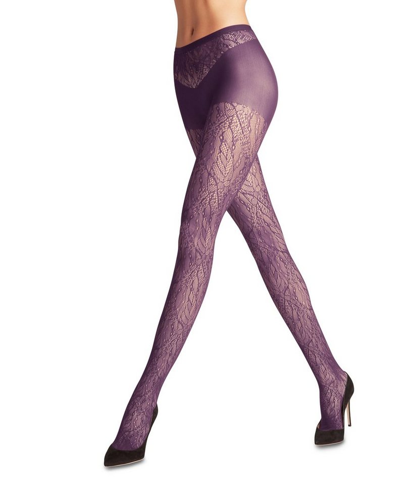 FALKE Feinstrumpfhose Artist Leaves (1 St) in Netzoptik mit Spitze von FALKE