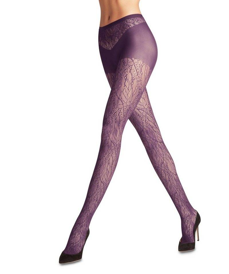 FALKE Feinstrumpfhose Artist Leaves (1 St) in Netzoptik mit Spitze von FALKE