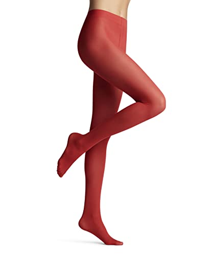 FALKE Damen Strumpfhose Matt Deluxe 30 DEN W Ti transparent einfarbig 1 Stück, Rot Scarlet 8228, M-L von FALKE