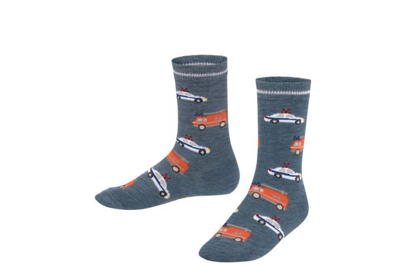 FALKE Freizeitsocken Falke Kinder Socken Police and Fire Cars SO 12297 von FALKE