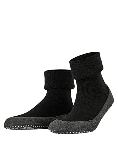 FALKE Herren Stoppersocken Cosyshoe M HP Wolle rutschhemmende Noppen 1 Paar, Schwarz (Black 3000), 45-46 von FALKE