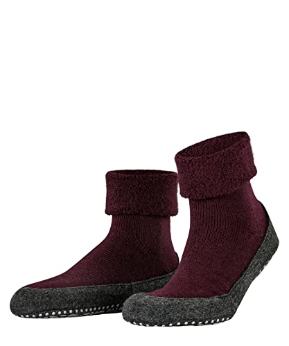 FALKE Herren Stoppersocken Cosyshoe M Hp Wolle rutschhemmende Noppen 1 Paar, Rot Barolo 8596, 39/40 EU von FALKE
