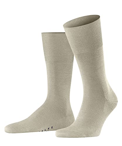 FALKE Herren Socken Airport M SO Wolle Baumwolle einfarbig 1 Paar, Beige (Beige Melange 4043), 45-46 von FALKE