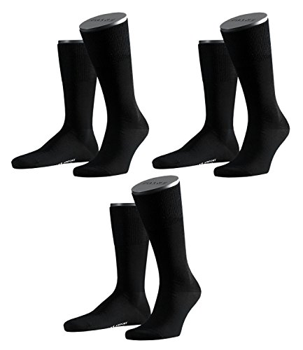 FALKE Herren Business Socken Airport, 3er Pack, Hell Schwarz, Gr. 43-44 von FALKE