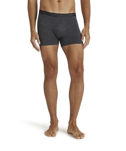 FALKE Herren Boxershorts Daily ClimaWool M BX Wolle Lyocell schnelltrocknend 1 Stück, Grau (Dark Grey - Heather 3278), 3XL von FALKE