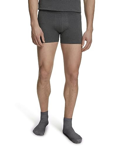 FALKE Herren Boxershorts Daily Comfort Multipack M Bx Baumwolle atmungsaktiv 2 Stück, Grau Dark Grey Heather 3278, S von FALKE