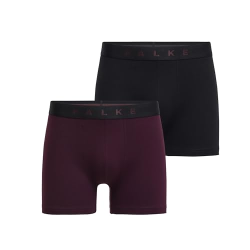 FALKE Herren Boxershorts Daily Comfort Multipack M Bx Baumwolle atmungsaktiv 2 Stück, Mehrfarbig Black Burgundy 0040, XXL FALKE Herren Boxershorts Daily Comfort Multipack M Bx Baumwolle atmungsaktiv 2 Stück, Mehrfarbig Black Burgundy 0040, XXL von FALKE