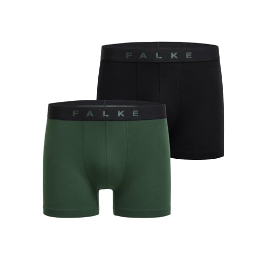 FALKE Herren Boxershorts Daily Comfort Multipack M Bx Baumwolle atmungsaktiv 2 Stück, Mehrfarbig Black Dark Green 0030, XL FALKE Herren Boxershorts Daily Comfort Multipack M Bx Baumwolle atmungsaktiv 2 Stück, Mehrfarbig Black Dark Green 0030, XL von FALKE