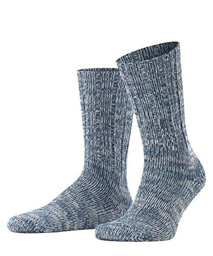 FALKE Herren Socken Brooklyn M SO Baumwolle einfarbig 1 Paar, Grün (Teal 7867), 47-50 von FALKE