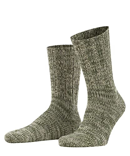 FALKE Herren Socken Brooklyn M SO Baumwolle einfarbig 1 Paar, Grün (Thymian 7821), 43-46 von FALKE