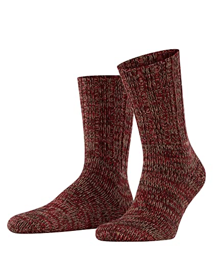 FALKE Herren Socken Brooklyn M SO Baumwolle einfarbig 1 Paar, Rot (Red Flash 8154), 43-46 von FALKE