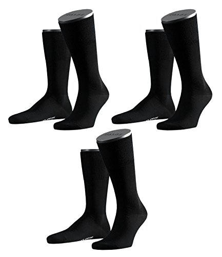FALKE Herren Business Socken Airport, 3er Pack, Hell Schwarz, Gr. 49-50 von FALKE