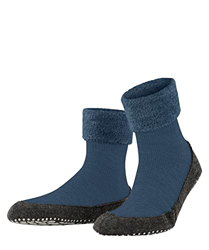 FALKE Herren Hausschuhe Cosyshoe, Wolle, 1 Paar, Blau (Blue 6866), 37-38 von FALKE