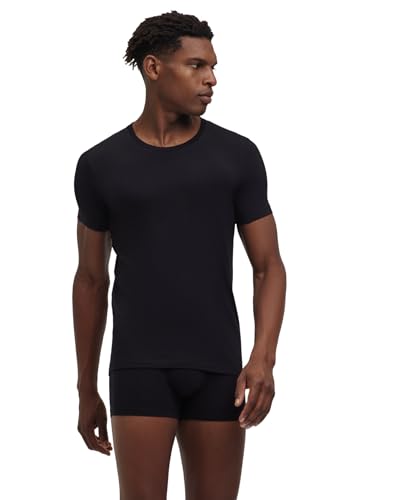 FALKE Herren Unterwäsche Daily Climate Control Outlast® Round Neck M S/s Ts Baumwolle schnelltrocknend 1 Stück, Schwarz Black 3000, M von FALKE