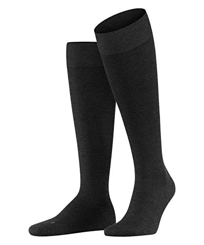 FALKE Herren Kniestrümpfe Energizing Wool M Kh Wolle Baumwolle mit Kompression 1 Paar, Grau Anthracite Melange 3080, 39-40 von FALKE