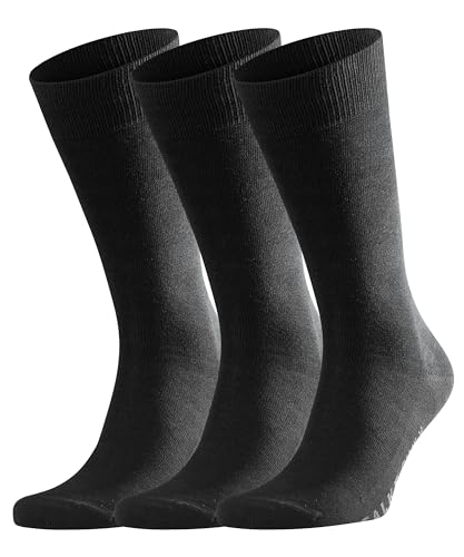 FALKE Herren Family 3-Pack M SO Socken, Blickdicht, Schwarz (Black 3000), 39-42 (UK 5.5-8 Ι US 6.5-9) (3er Pack) von FALKE