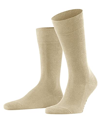 FALKE Herren Socken Family M SO nachhaltige biologische Baumwolle einfarbig 1 Paar, Beige (Sand 4320) neu - umweltfreundlich, 39-42 von FALKE