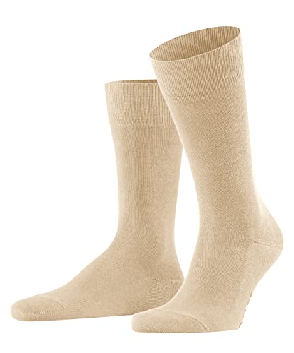 FALKE Herren Socken Family M SO nachhaltige biologische Baumwolle einfarbig 1 Paar, Beige (Sand 4320) neu - umweltfreundlich, 47-50 von FALKE