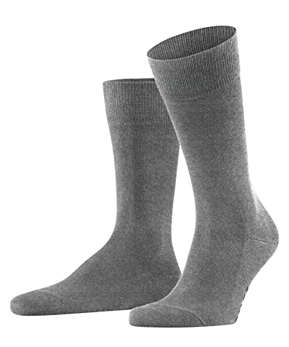 FALKE Herren Family M SO nachhaltige biologische Baumwolle einfarbig 1 Paar Socken, Grau (Light Grey Melange 3390) neu-umweltfreundlich, 39-42 von FALKE