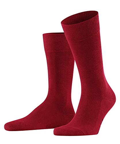 FALKE Herren Socken Family M SO nachhaltige Baumwolle einfarbig 1 Paar, Rot (Scarlet 8228) neu - umweltfreundlich, 43-46 von FALKE