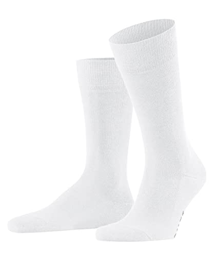FALKE Herren Socken Family M SO nachhaltige biologische Baumwolle einfarbig 1 Paar, Weiß (White 2000) neu - umweltfreundlich, 47-50 von FALKE