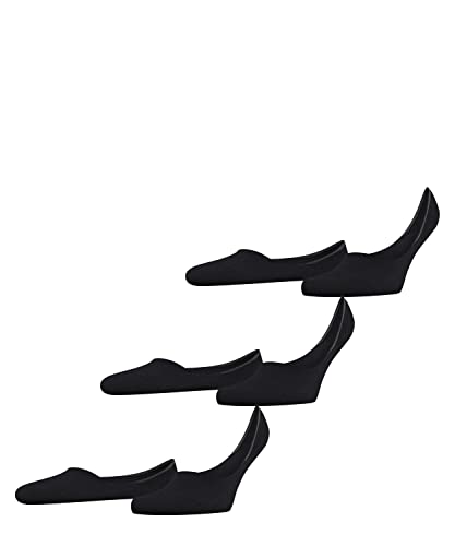 FALKE Herren Füßlinge Invisible Step Medium Cut Multipack M In Baumwolle unsichtbar einfarbig 3 Paar, Schwarz Black 3000, 47-48 von FALKE