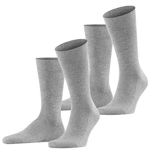 FALKE Herren Functional Socken London 2er Pack, Größe:39-42;Farbe:Light Grey Melange (3390) von FALKE