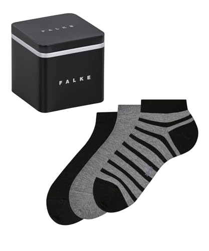 FALKE Herren Sneakersocken Happy Box Mix Multipack M Sn Baumwolle kurz gemustert 3 Paar, Mehrfarbig Black Grey Mix 0010, 39-42 von FALKE