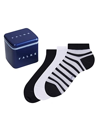 FALKE Herren Sneakersocken Happy Box Mix Multipack M Sn Baumwolle kurz gemustert 3 Paar, Mehrfarbig Blue White Mix 0020, 39-42 von FALKE