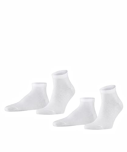FALKE Herren Sneakersocken Happy 2-Pack, Baumwolle, 2 Paar, Weiß (White 2000), 43-46 von FALKE