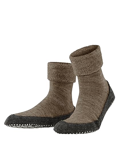 FALKE Herren Stoppersocken Cosyshoe M HP Wolle rutschhemmende Noppen 1 Paar, Braun (Nut Melange 5157), 39-40 von FALKE