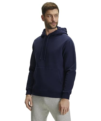 FALKE Herren Kapuzenpullover Basic Sweat Hoody M Pu Baumwolle weich bequem komfortabel mit Kapuze 1 Stück, Blau Space Blue 6116, XL von FALKE