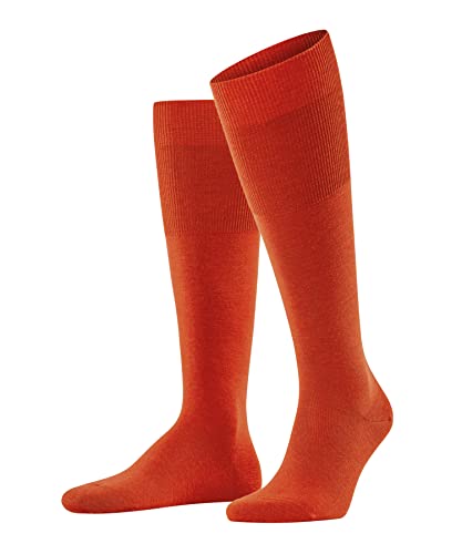 FALKE Herren Kniestrümpfe Airport M Kh Wolle Baumwolle lang einfarbig 1 Paar, Orange Red Clay 8095, 39-40 von FALKE