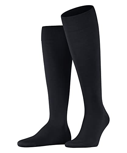 FALKE Herren Kniestrümpfe ClimaWool M Kh Wolle Lyocell lang einfarbig 1 Paar, Blau Dark Navy 6370, 47-48 von FALKE