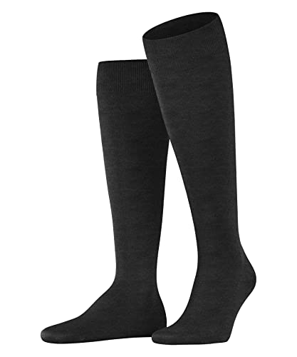 FALKE Herren Kniestrümpfe ClimaWool M Kh Wolle Lyocell lang einfarbig 1 Paar, Grau Anthracite Melange 3117, 45-46 von FALKE