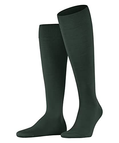 FALKE Herren Kniestrümpfe ClimaWool M KH Lyocell Wolle lang einfarbig 1 Paar, Grün (Hunter Green 7441), 47-48 von FALKE